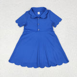 GSD2475  toddler girl clothes blue girl summer dress yoga clothes