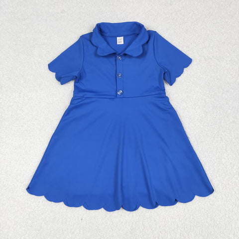 GSD2475  toddler girl clothes blue girl summer dress yoga clothes
