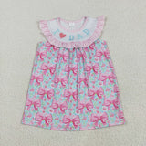 GSD2534   toddler clothes embroidery I love daddy girl summer dress
