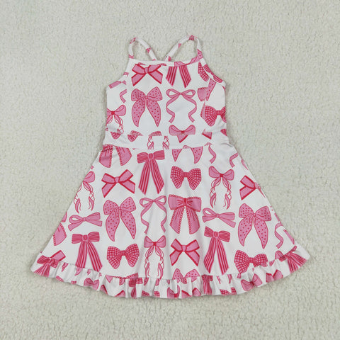 GSD2564  toddler girl clothes bows girl summer dress yoga clothes