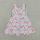 RTS Matching clothing kids bows print clothing girl summer yoga dress-2026.4.25