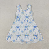 RTS Matching clothing kids bows print clothing girl summer yoga dress-2026.4.25