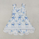RTS Matching clothing kids bows print clothing girl summer yoga dress-2026.4.25