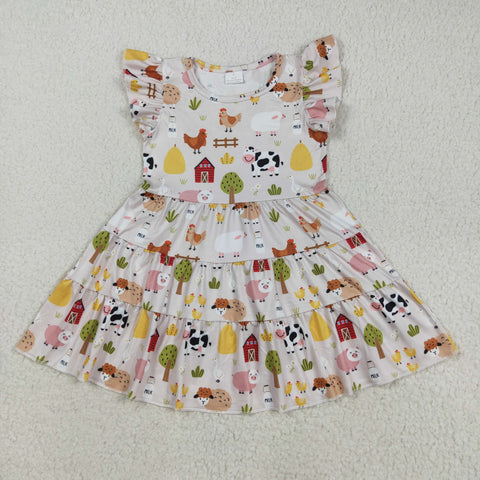 GSD2595   toddler clothes farm life baby girl summer dress