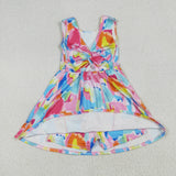 GSD2629 toddler girl clothes colorful girl summer dress yoga clothes