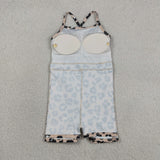 GSD2650  toddler girl clothes leopard print girl summer dress yoga clothes