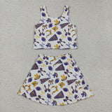 RTS baby clothes baby girl summer set go team print baby summer yoga set-2025.9.5