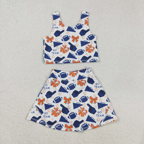 GSD2694   toddler girl clothes go team girl summer set yoga clothes