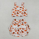 RTS baby clothes baby girl summer set go team print baby summer yoga set-2025.9.5