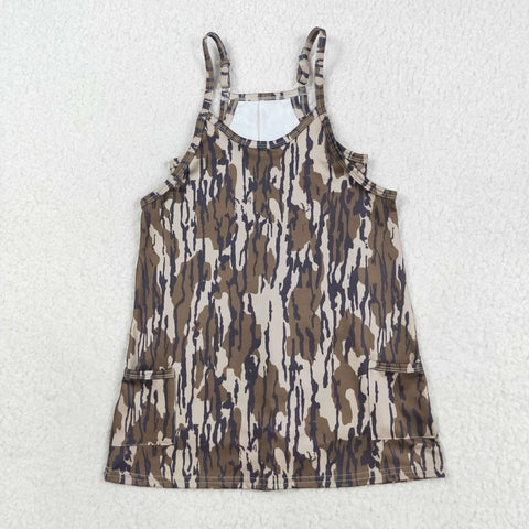 GSD2720  toddler clothes camo baby girl summer dress yoga clothes