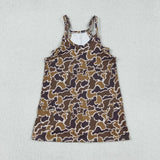 GSD2722   toddler clothes camo baby girl summer dress yoga clothes