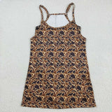 GSD2735   adult clothes brown camo adult women summer dress （yoga clothes）