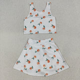 GSD2738 toddler girl clothes peach girl summer dress yoga clothes