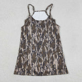 GSD2744  adult clothes camo adult women summer yoga dress