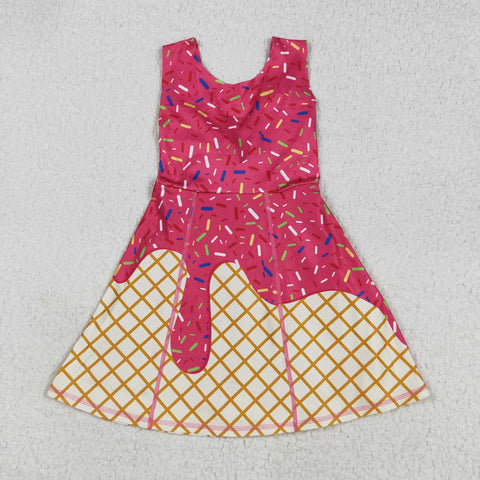 GSD2747   toddler girl clothes ice cream girl summer dress yoga clothes