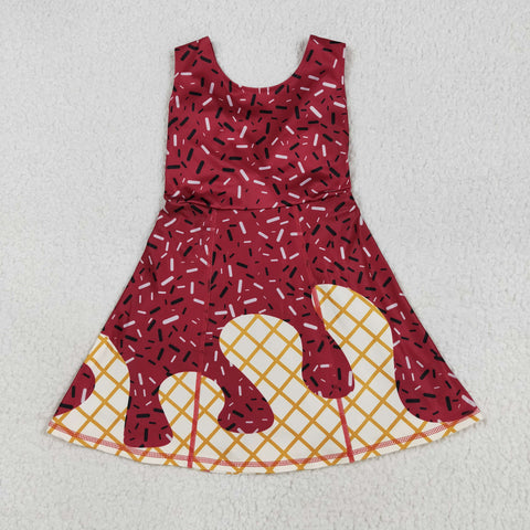 GSD2749  toddler girl clothes ice cream girl summer dress yoga clothes