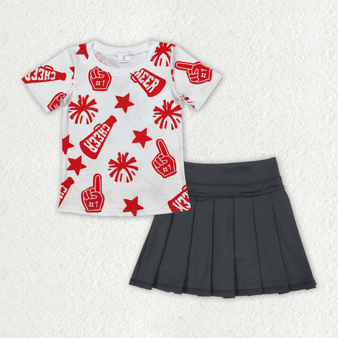 GSD2779  toddler girl clothes cheer girl summer set yoga clothes
