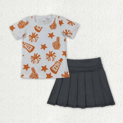 GSD2780  toddler girl clothes cheer girl summer set yoga clothes