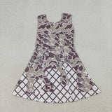 GSD2819  toddler clothes camo print girl yoga summer dress