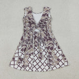 GSD2819  toddler clothes camo print girl yoga summer dress