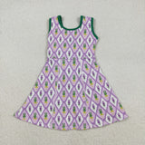 GSD2869  toddler clothes crayfish girl mardi gras yoga summer dress