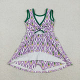 GSD2869  toddler clothes crayfish girl mardi gras yoga summer dress