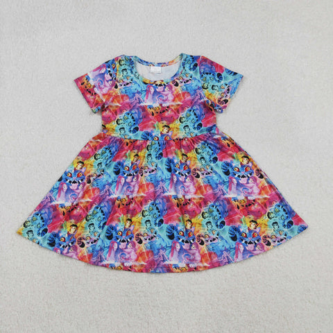 GSD2920   toddler girl clothes cartoon girl summer dress