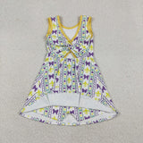GSD2947  toddler clothes mardi gras  girl yoga summer dress