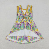 GSD2948   toddler clothes mardi gras  girl yoga summer dress