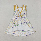 GSD2951  toddler clothes mardi gras  girl yoga summer dress