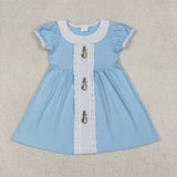 RTS Matching kids clothing embroidery bunny print clothing baby easter summer clothing-2026.3.30