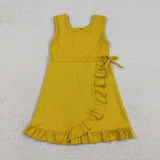 GSD3031   toddler clothes yellow girl yoga summer dress