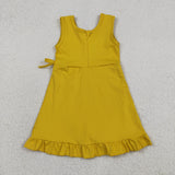 GSD3031   toddler clothes yellow girl yoga summer dress