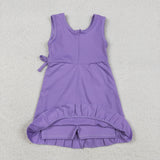 GSD3036  toddler clothes purple girl yoga summer dress
