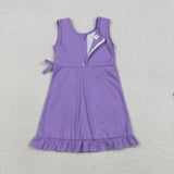GSD3036  toddler clothes purple girl yoga summer dress