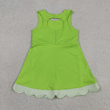 GSD3316   toddler girl clothes green girl summer yoga dress