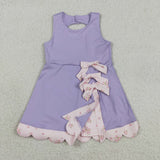 GSD3317 toddler girl clothes purple girl summer yoga dress