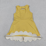 GSD3318   toddler girl clothes yellow girl summer yoga dress
