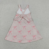 GSD3421    toddler girl clothes bows print girl yoga summer skirt set
