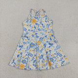 GSD3565   toddler clothes  flower print girl yoga summer dress