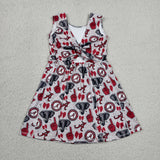 GSD3582  toddler clothes  state camo print girl yoga summer dress
