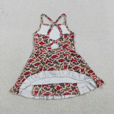 GSD3587   toddler clothes  state camo print girl yoga summer dress