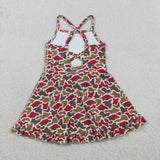 GSD3587   toddler clothes  state camo print girl yoga summer dress
