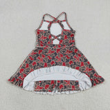 GSD3592    toddler clothes  state camo print girl yoga summer dress