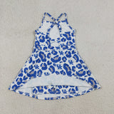 GSD3630  toddler clothes state camo print girl yoga summer dress