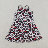 GSD3632  toddler clothes state camo print girl yoga summer dress