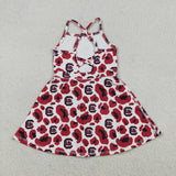 GSD3633  toddler clothes state camo print girl yoga summer dress