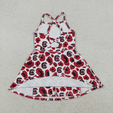 GSD3633  toddler clothes state camo print girl yoga summer dress