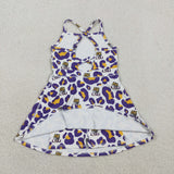 GSD3639   toddler clothes state camo print girl yoga summer dress
