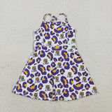 GSD3639   toddler clothes state camo print girl yoga summer dress